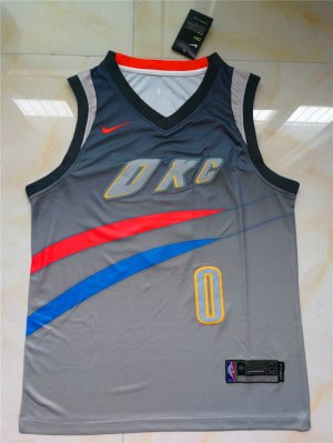 Maillot De Basket Oklahoma City Thunder Russell Westbrook 0 Nike Urban Ash